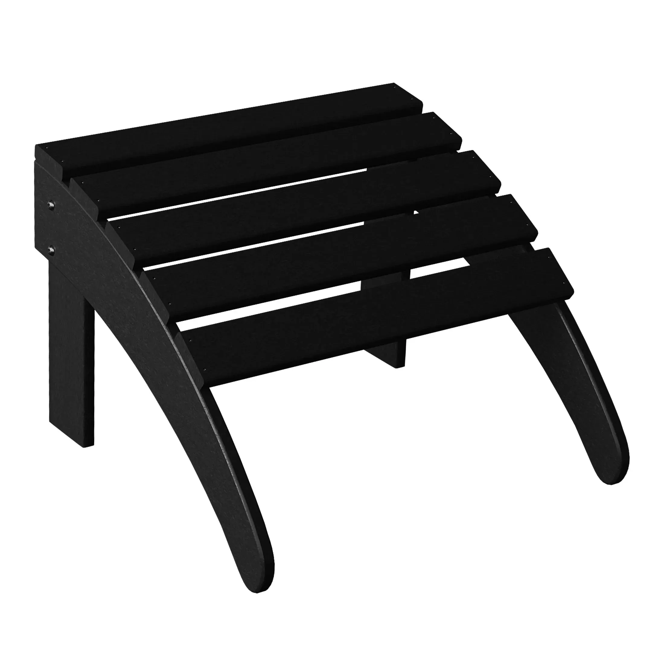 Malibu Outdoor Adirondack Style Ottoman, Black